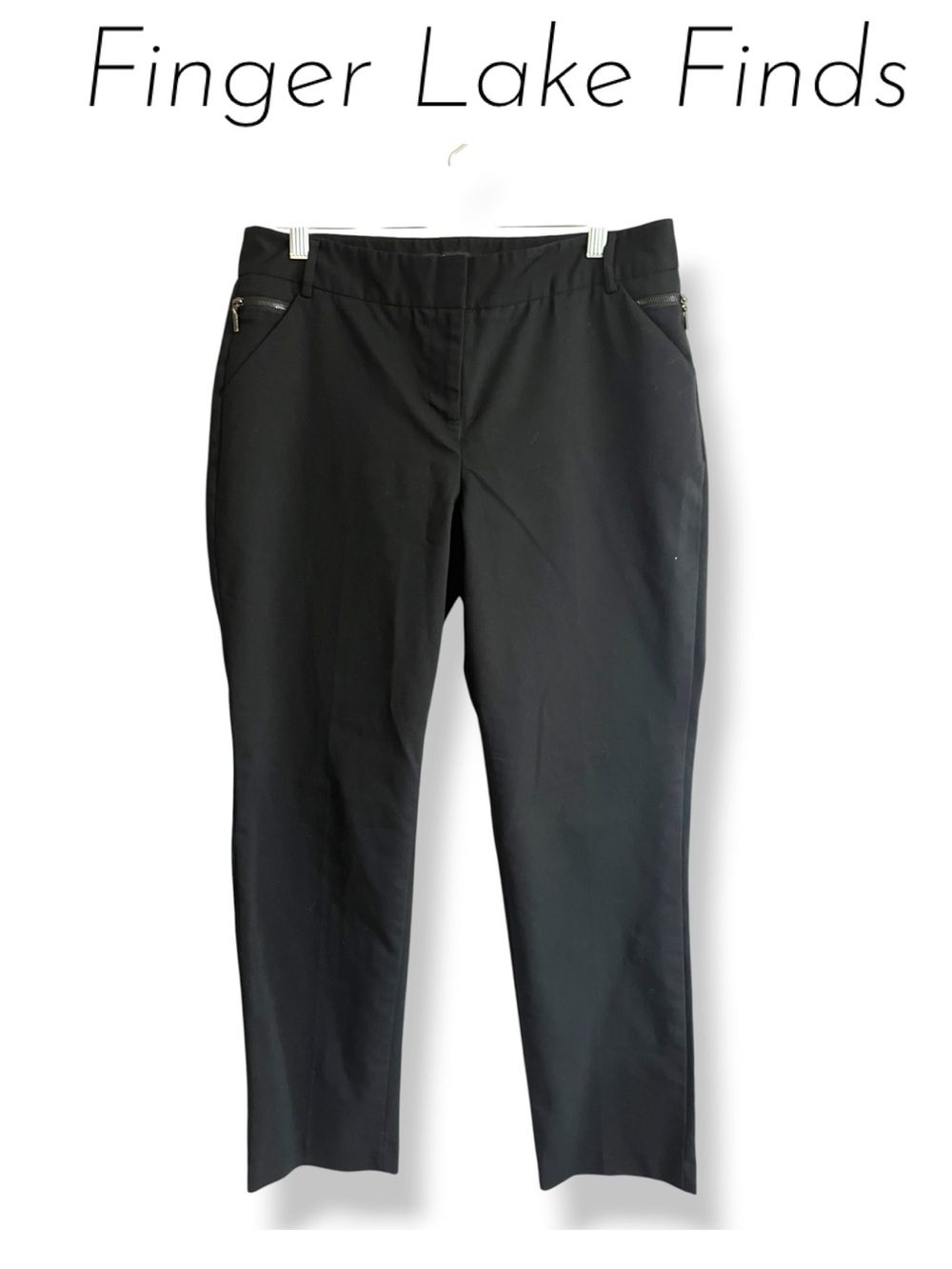 Rafaella Black Straight Leg Pants, 12